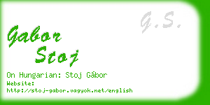 gabor stoj business card
